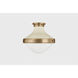 Maxton 1 Light 13.5 inch Patina Brass and Soft Sand Flush Mount Ceiling Light